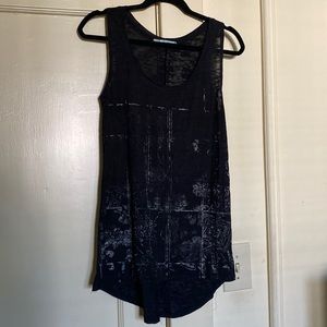 Maurice’s Black Distressed Tank Top